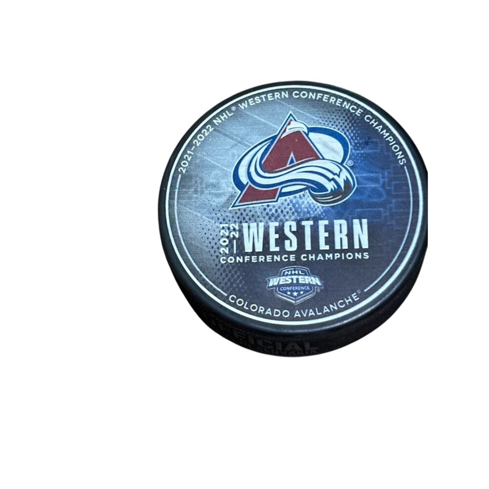 2021-2022 Western Conference Champions Colorado Avalanche Souvenir Hockey Puck